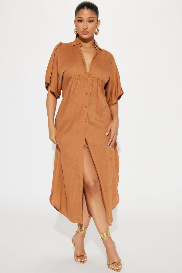 Women's Viscose Midi Dress — Short Sleeve | Yvezi — 1