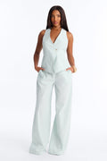 Women's Cotton Matching Pants Set — Wide Leg | Yvezi — 1