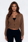 Women's Cardigan — Long Sleeve, Crew Neck | Yvezi — 1