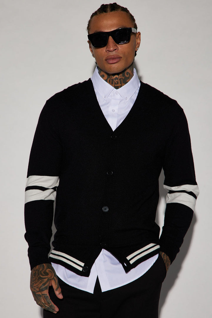 Men's Cardigan — Button Front, Ribbed | Yvezi — 1