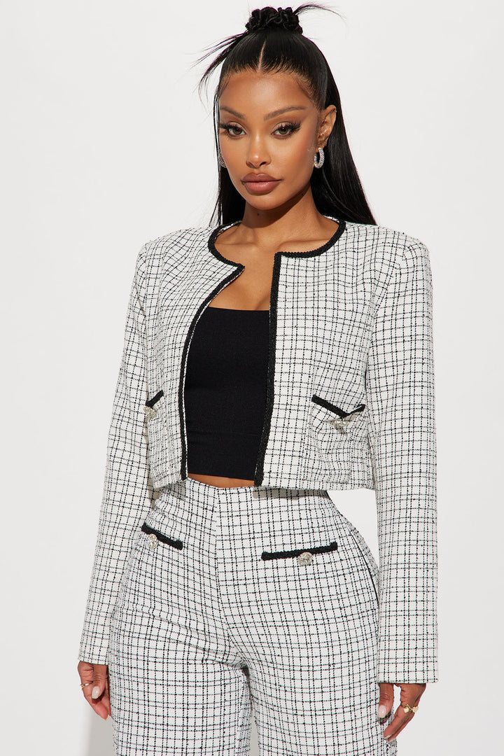 Women's Tweed Matching Pants Set — Wide Leg | Yvezi — 2