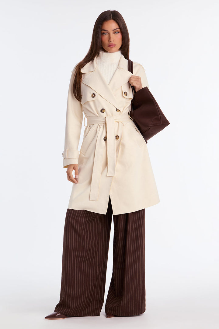 Women's Belted Coat — Long Sleeve | Yvezi — 1