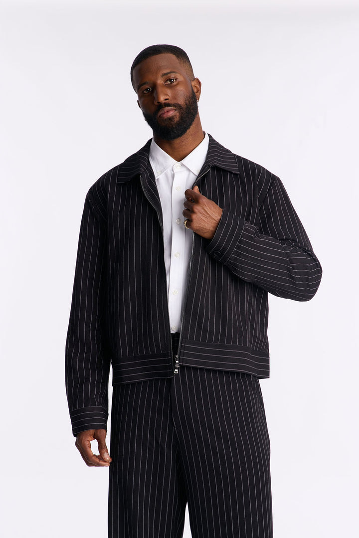 Men's Striped Jacket — Long Sleeve | Yvezi — 1