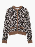 Women's Leopard Print Knit Cardigan | Button Front — view 1