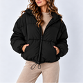 Perdita | Women's Oversized Puffer Jacket with High Collar and Pockets Winter Coat — view 1