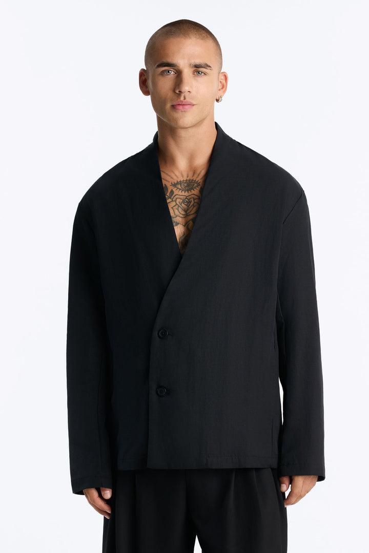 Men's Lyocell Blazer — Long Sleeve, Relaxed Fit | Yvezi — 1