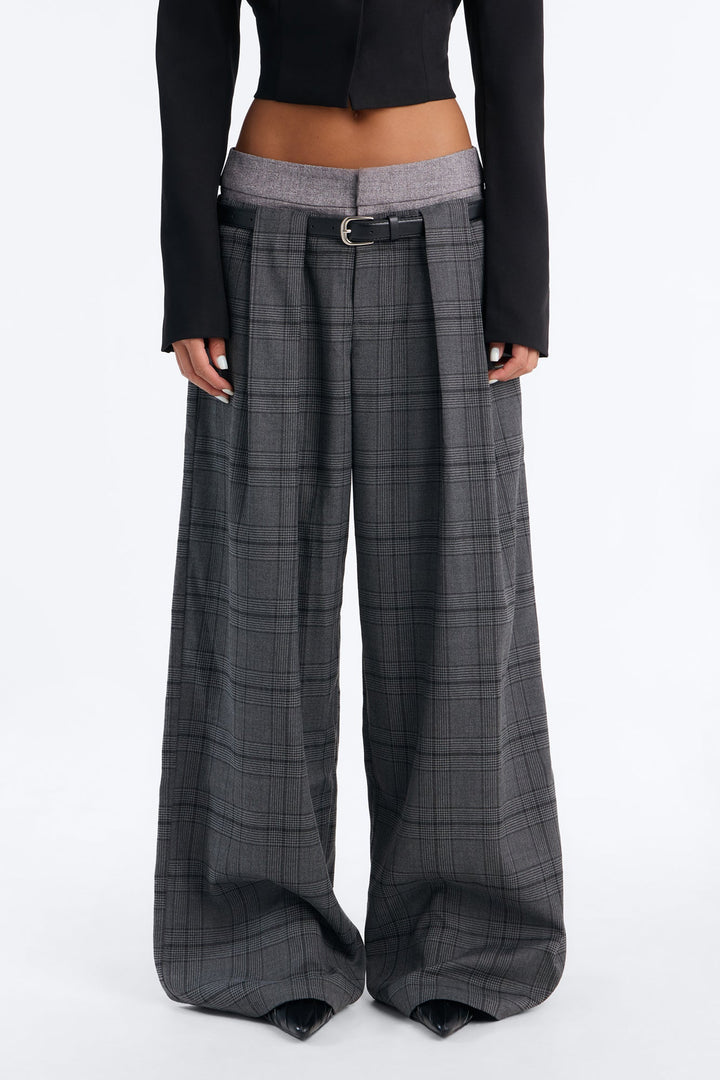 Women's Belted Wide Leg Pants | Yvezi — 2