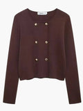 Women's Double Breasted Knit Cardigan | Button Front — view 1