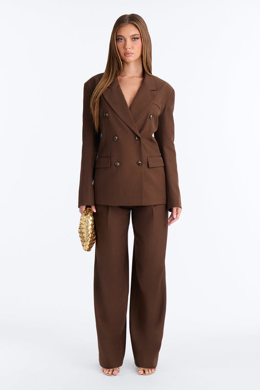 Women's Oversized Double-Breasted Blazer — Long Sleeve | Yvezi — 2