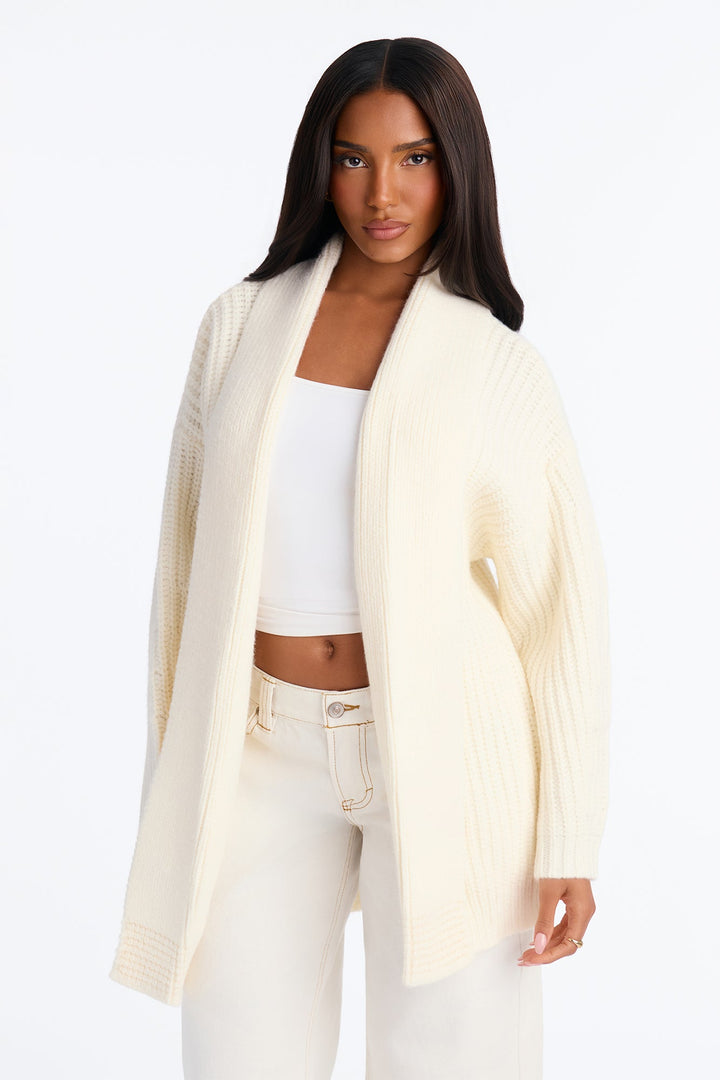 Women's Oversized Knit Cardigan — Long Sleeve | Yvezi — 1