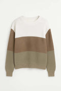 Women's Colour Block Knit Jumper | Autumn & Winter — view 1