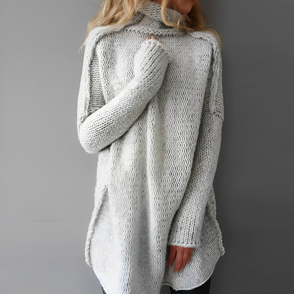 Lydia | Women's Long Turtleneck Knitted Winter Jumper — view 1