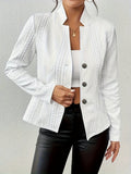 Marlowe | Women's Fitted Tailored Button-Front Blazer — view 1
