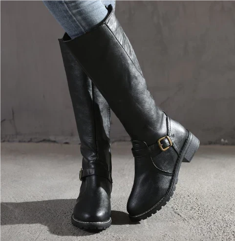 Valéne | Women's Knee-High Buckle Boots — view 1
