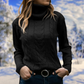 Marina | Women's Fitted Turtleneck Knit Sweater — view 1
