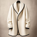 Isolde | Women's Oversized Contrast-Trim Lapel Swing Coat — view 1