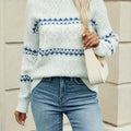 Araminta | Women's Fair Isle Christmas Jumper – Relaxed Fit Snowflake Knit — view 1
