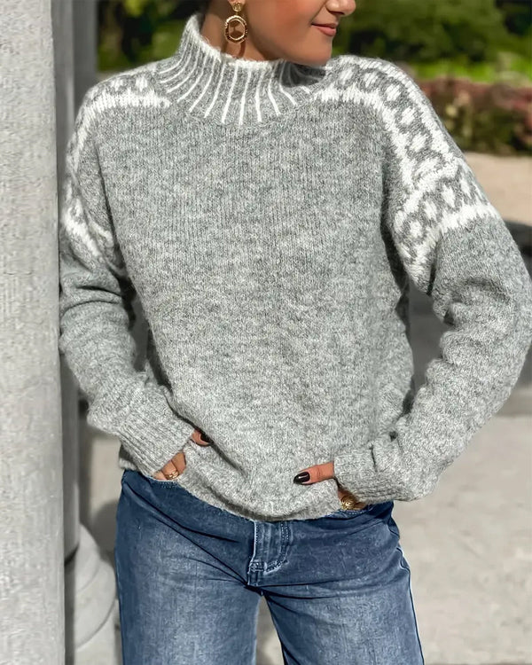 Liah | Fair Isle Crew Neck Knitted Jumper — view 1