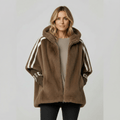 Roxanne | Women's Oversized Hooded Faux Fur Zip-Up Winter Jacket — view 1