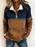 Hollie | Women's Half-Zip Fleece-Lined Relaxed Pullover — view 1