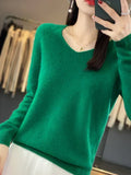 Ferna | Women's Relaxed-Fit V-Neck Knit Jumper — view 1