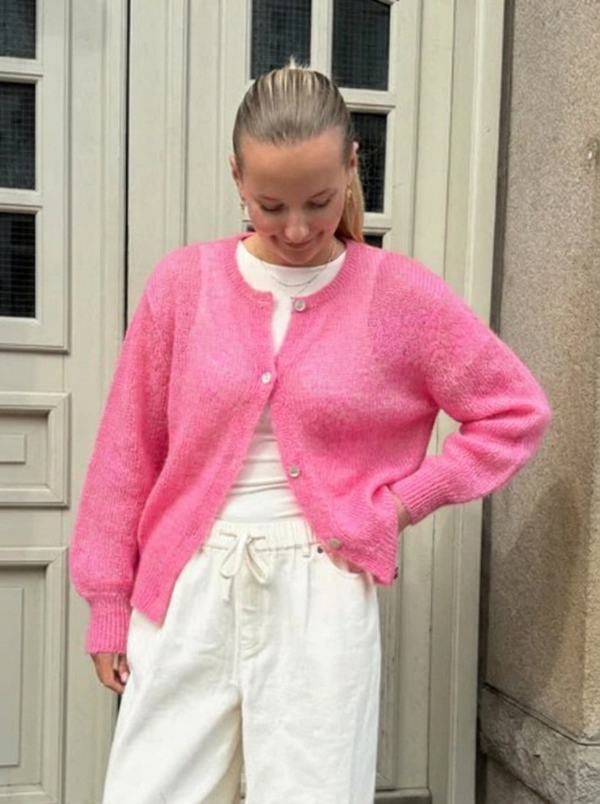 Évarine | Women's Oversized Open-Knit Cardigan — view 1