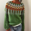 Genevra | Women's Fair Isle Chevron Knit Jumper — view 1