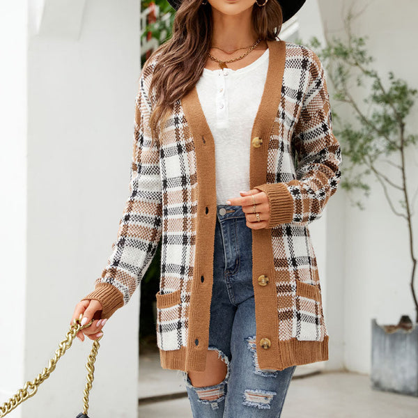 Marcelline | Women's Longline Patterned Knit Cardigan — view 1