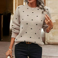 Maristelle | Women's Polka Dot Crew Neck Jumper — view 1