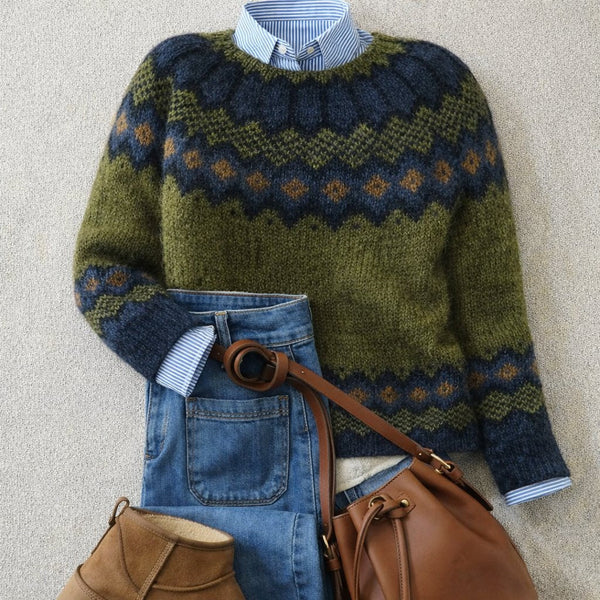 Winifred | Women's Fair Isle Nordic Knit Jumper — view 1