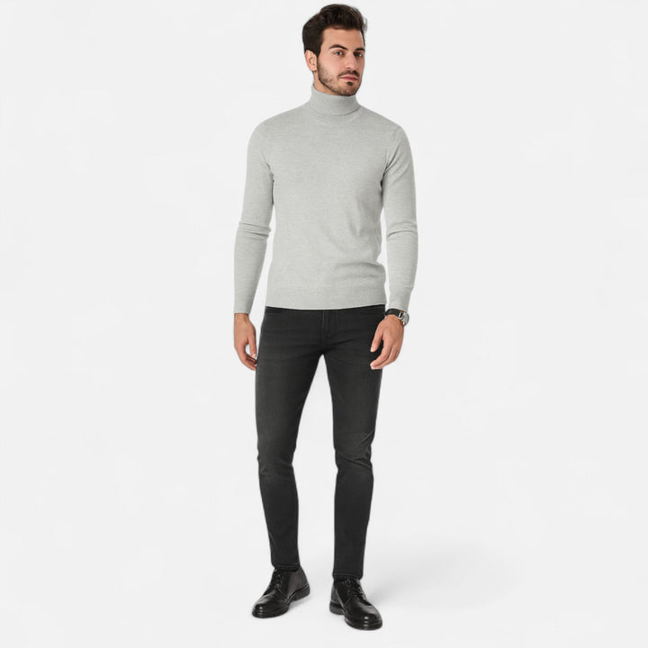 Men's Turtleneck Sweater – Timeless Design, Refined Warmth — Gray