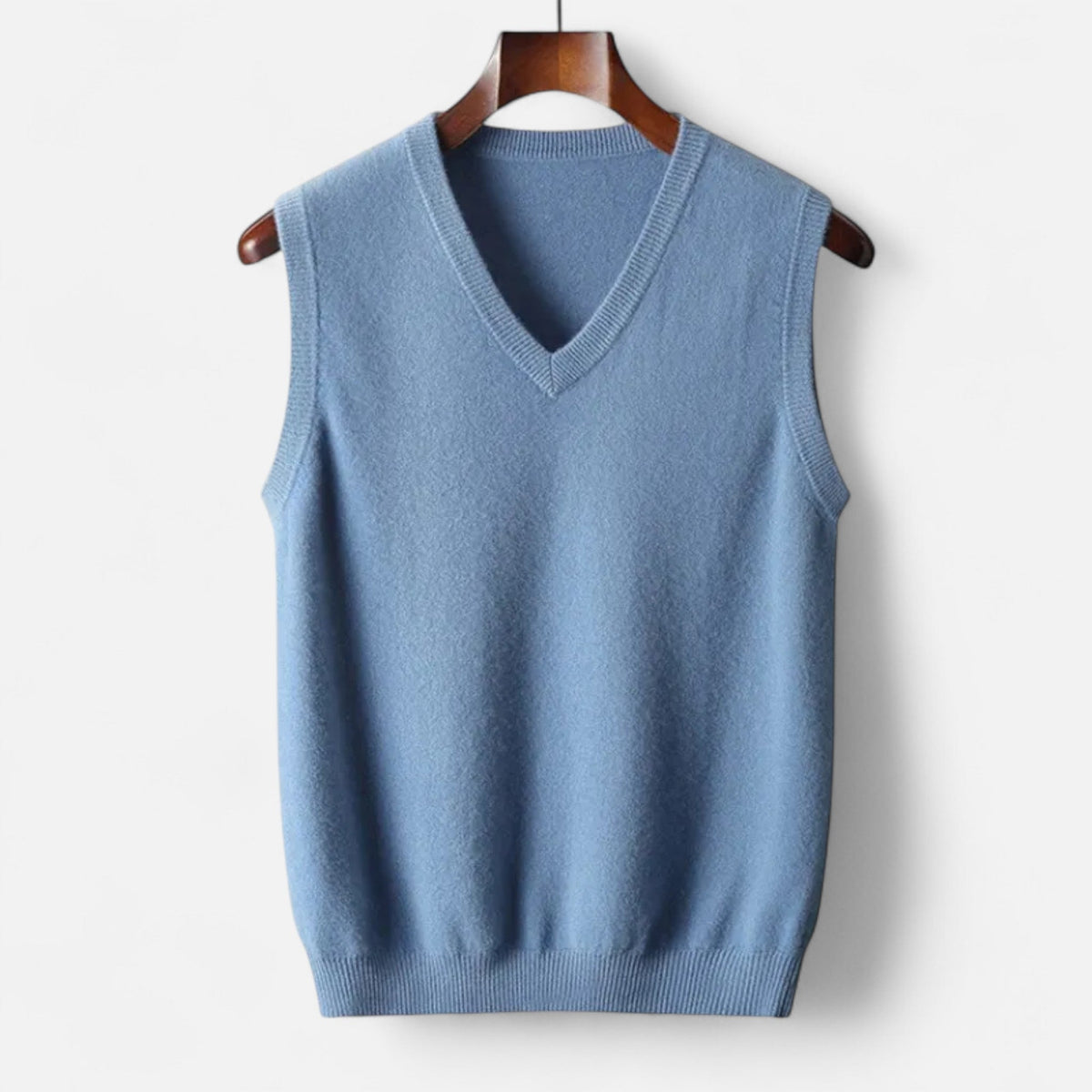 Men's V-Neck Vest — Sky Blue