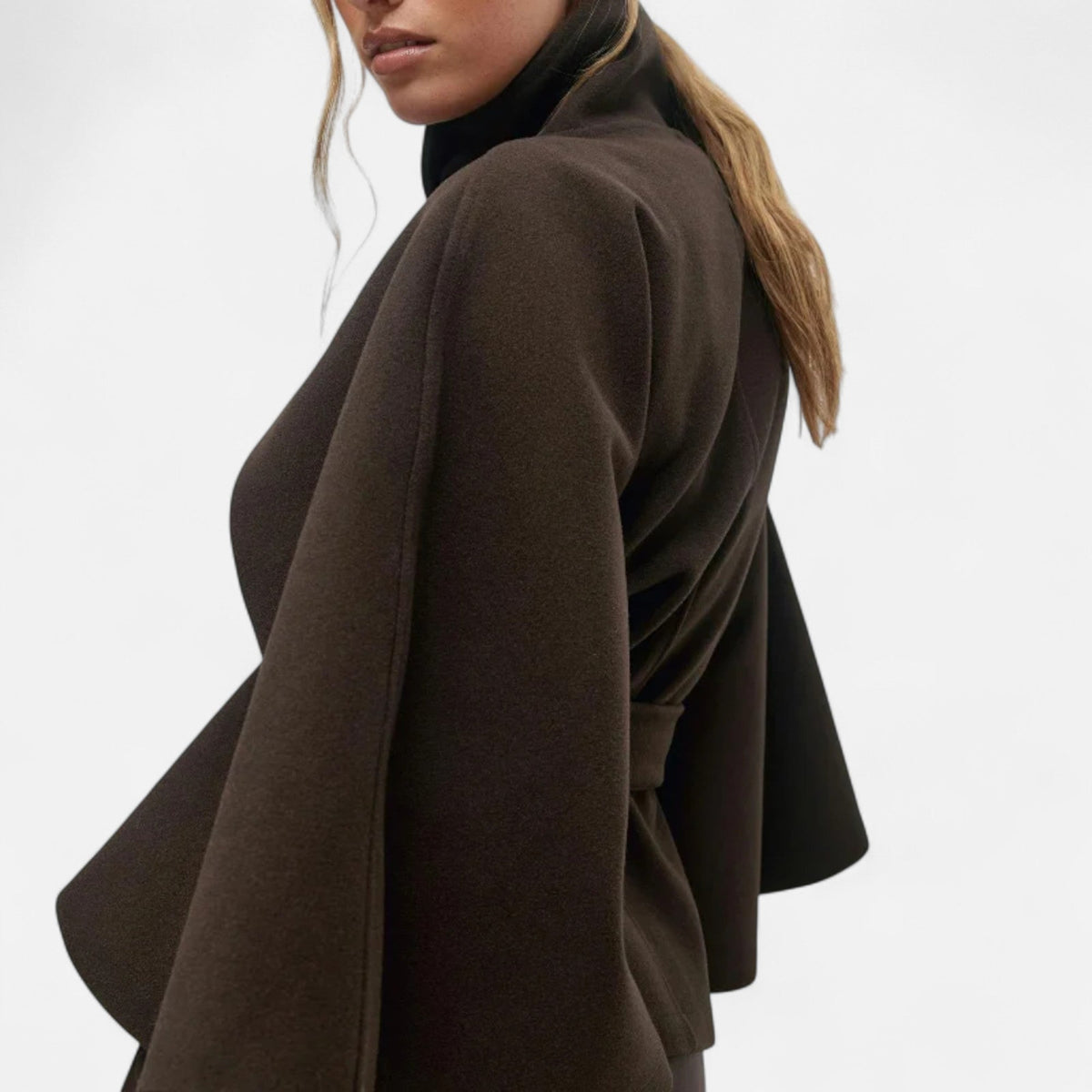 Women's Belted Cape High Collar Vintage — image 12