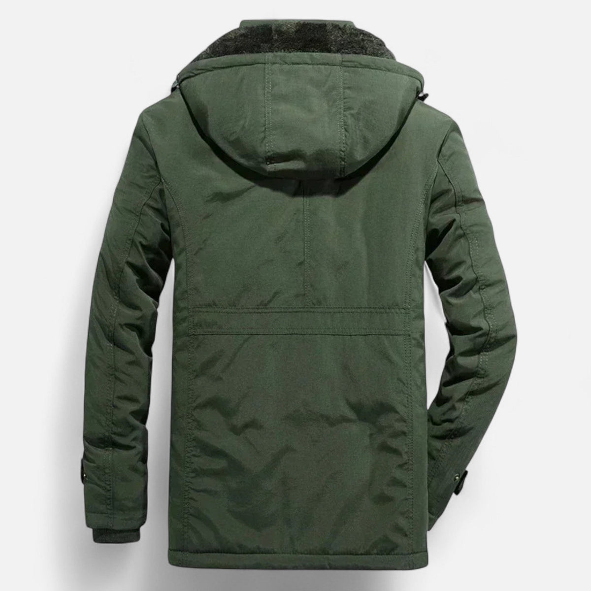 Long Men's Winter Thick Parka with Hood — image 10