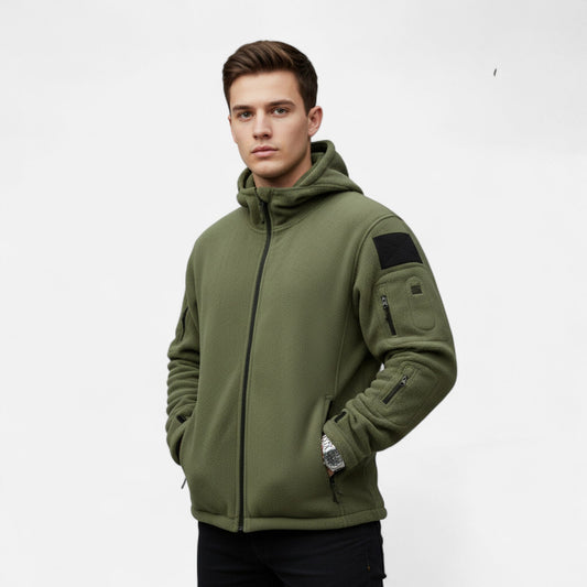 Men's Tactical Fleece Jacket with Hood — product view