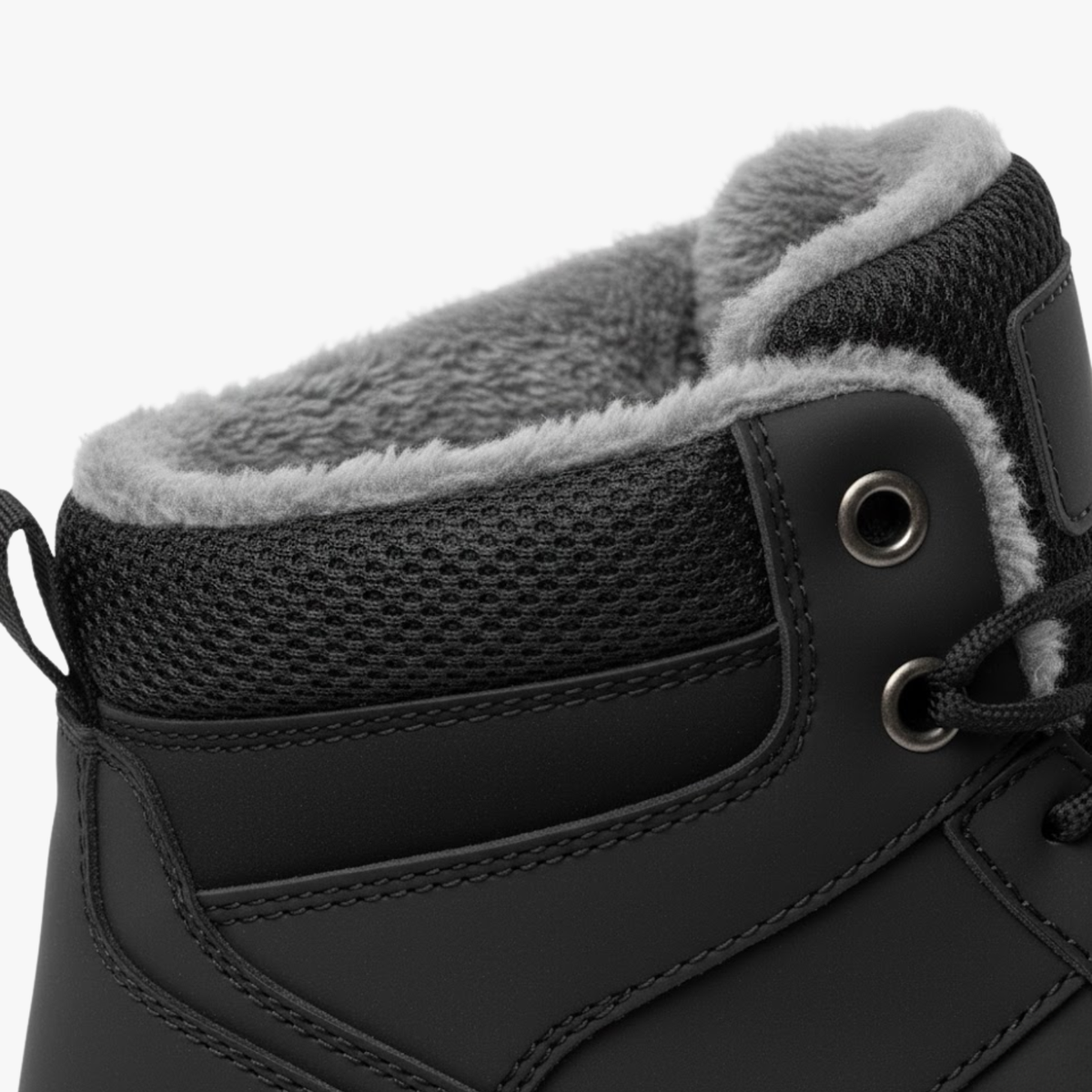 Men's Snow Boots – Warm Winter Boots with Plush Lining for Hiking — Black