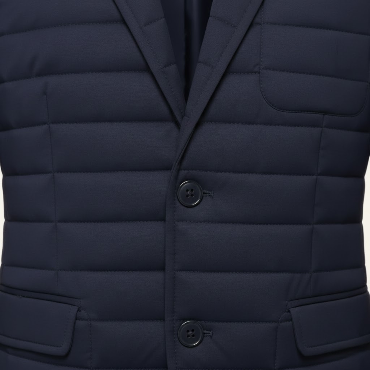 Men's Fitted Suit Jacket – Classic British Winter Style — Navy