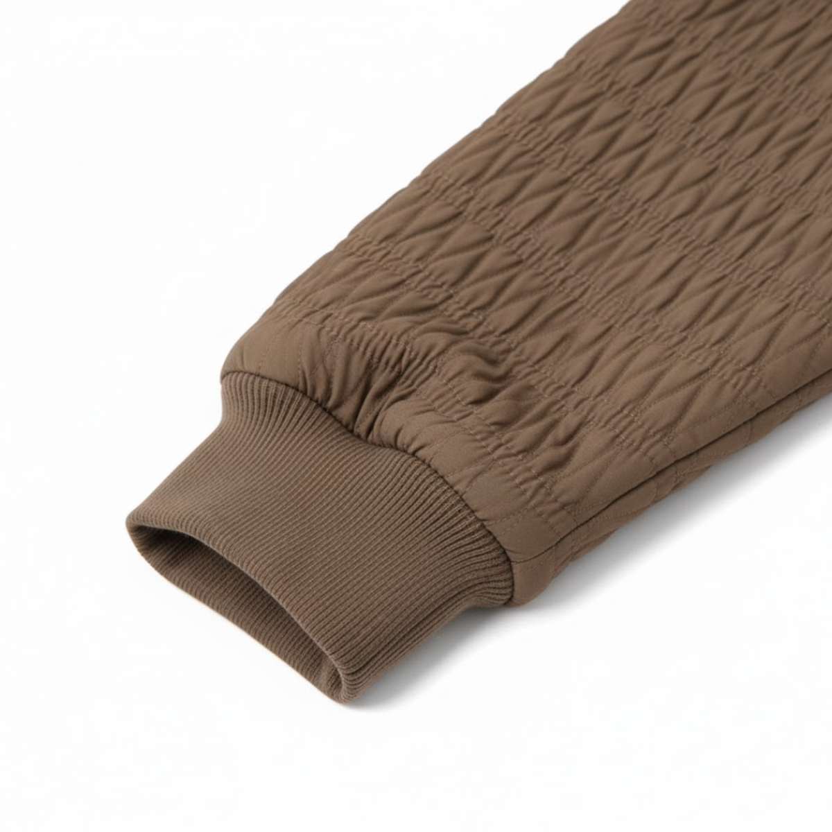 Quilted bomber jacket with stand-up collar and embossed texture — image 8