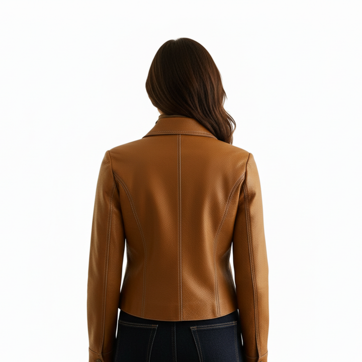 Women's Jacket with Buttons and Fitted Waist Classic Cut — product view