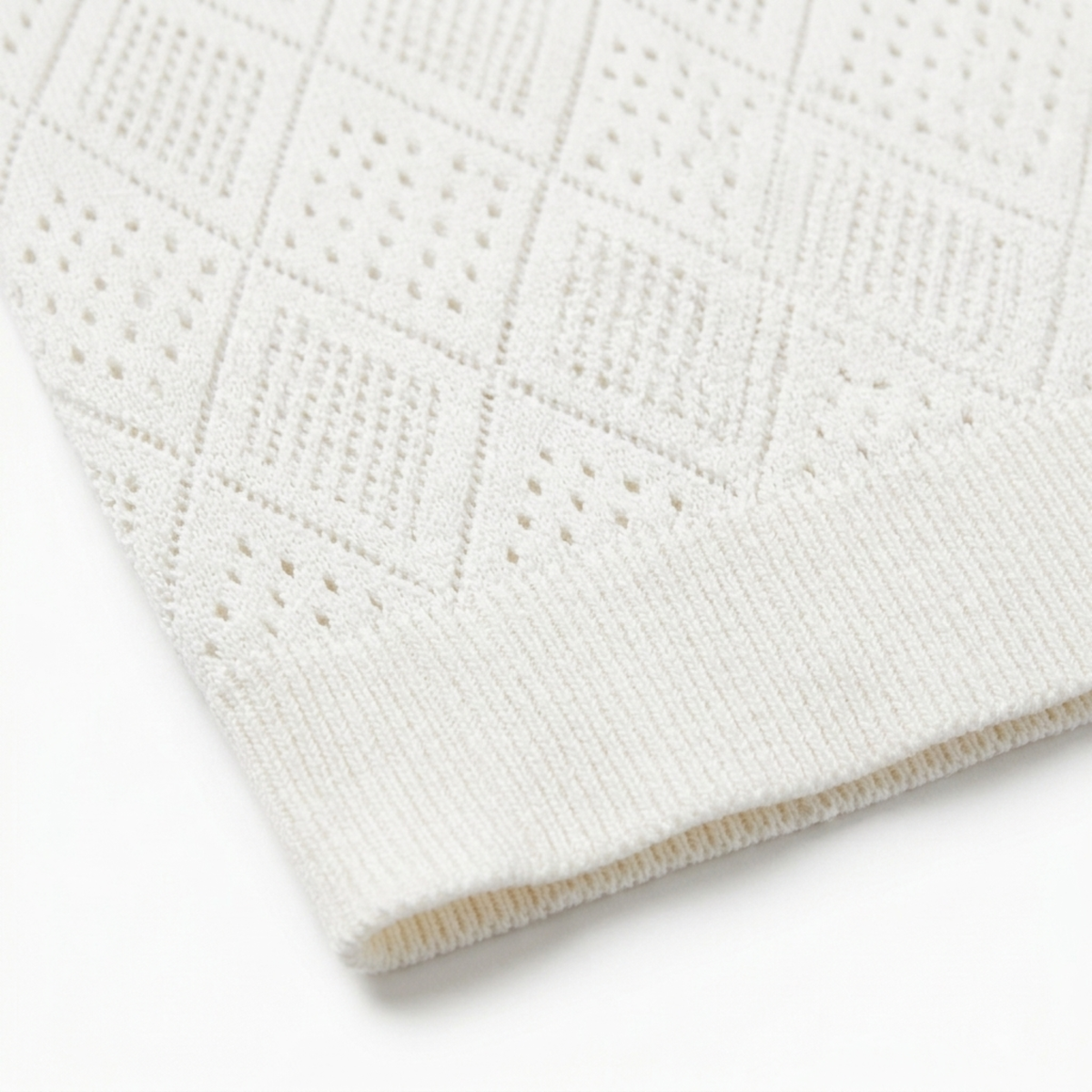 Men's openwork knit polo with zipper — travel — image 9