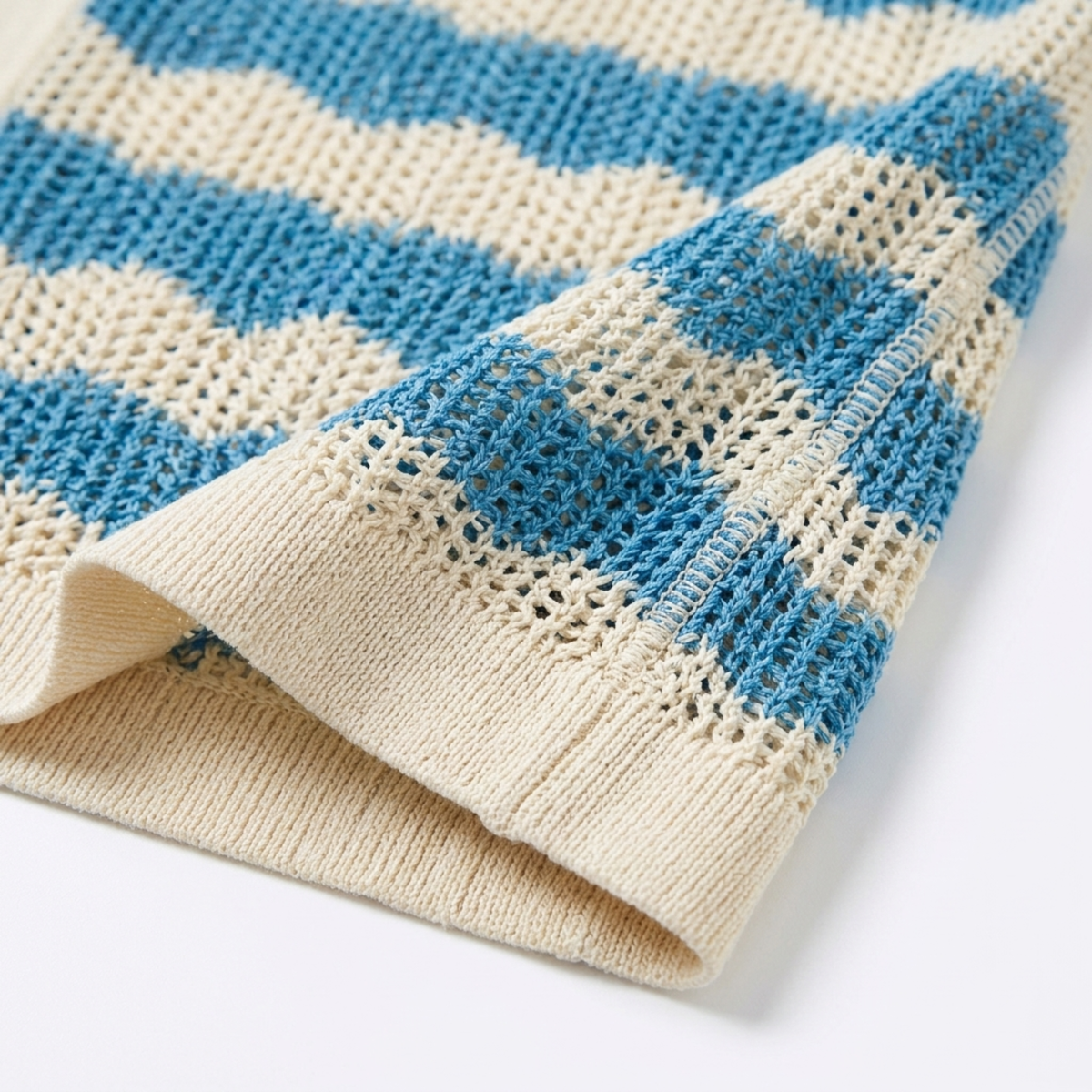 Men's jacquard knit button-up polo — vacation — image 7
