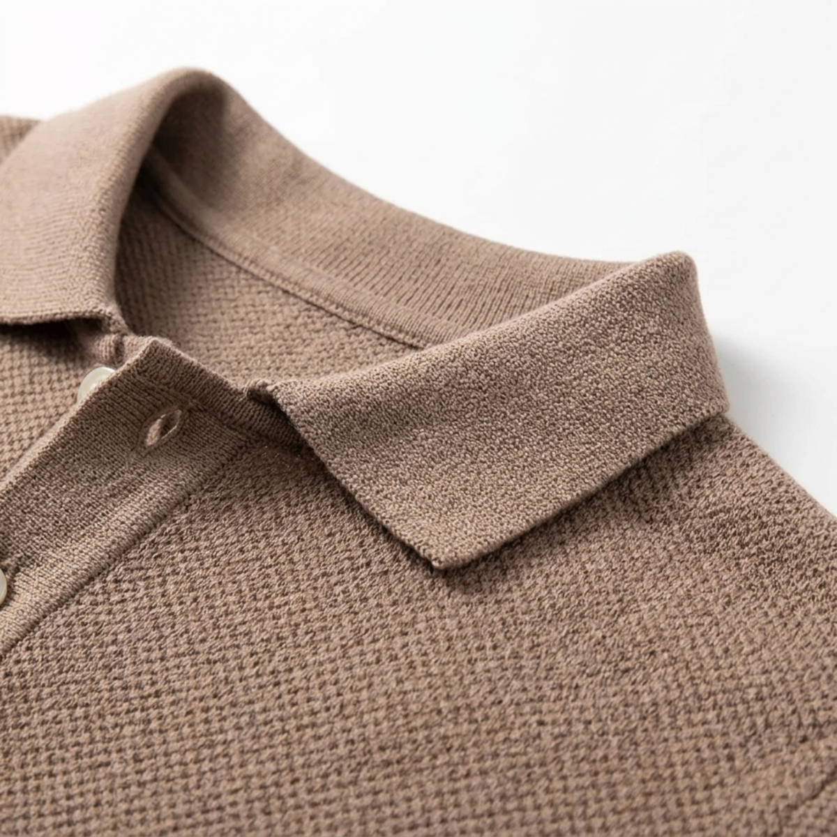 Men's fitted knit polo — casual — image 7