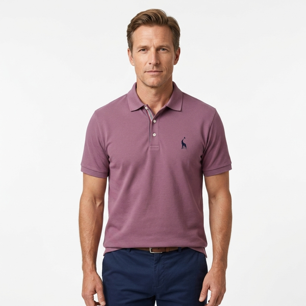 Poloshirt für Herren mit regulärer Passform — Violett
