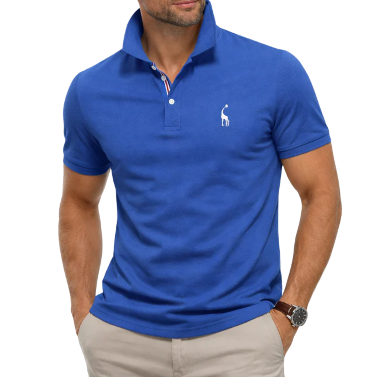 Poloshirt für Herren mit regulärer Passform — Blau