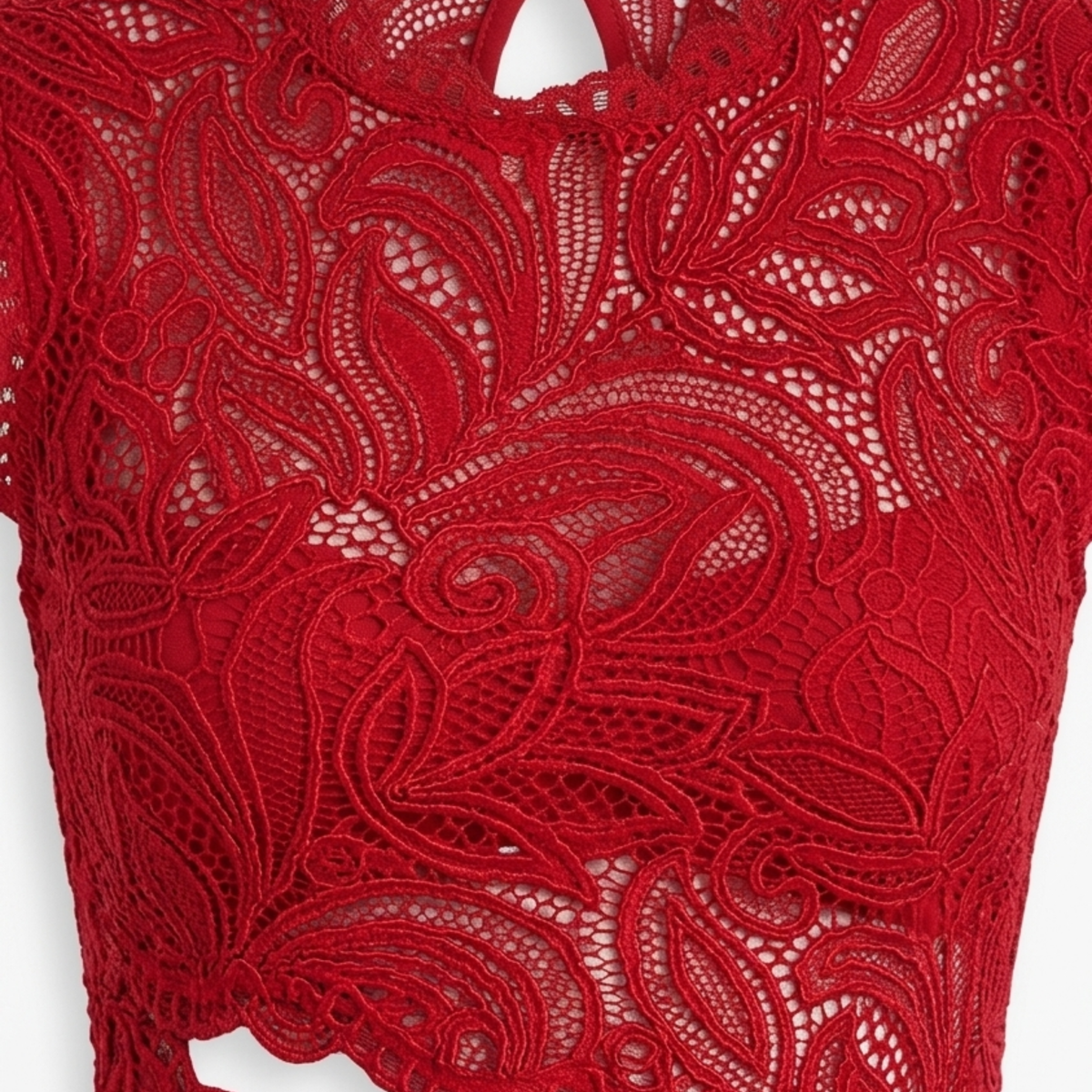 Women's lace crop top and mermaid skirt set — evening and party — product view