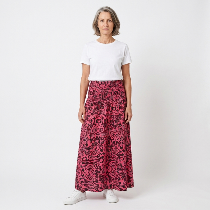 Rock für Damen mit hoher Taille — Rot