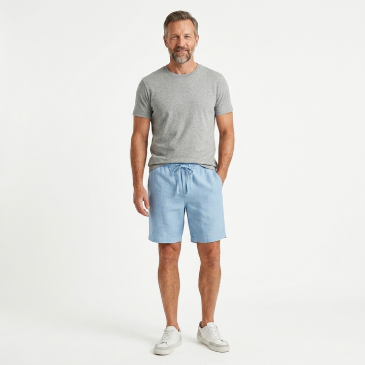 Shorts pour homme coupe décontractée — Bleu clair