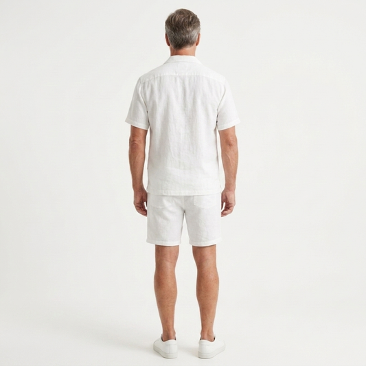 Men's set — short-sleeve shirt and shorts — summer and beach — product view