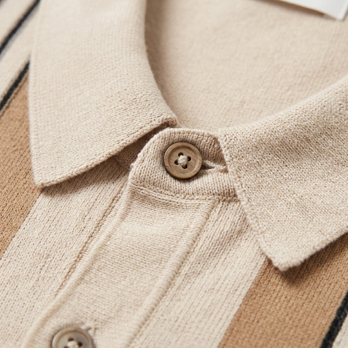 Men's knit shirt — vertical stripes — relaxed fit — image 5