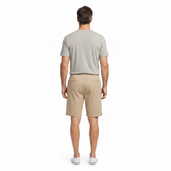 Short pour homme à coupe droite décontractée et taille élastique — vue du produit